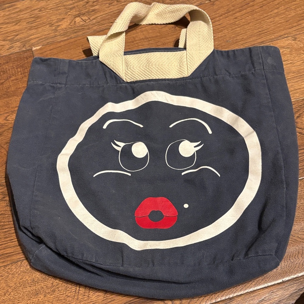 3.1 Phillip Lim Stylish Navy Tote Bag with Face Design